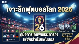 เจาะลึกฟุตบอลโลก 2026: คู่มือการเดิมพันและตารางแข่งขันสำหรับแฟนบอล